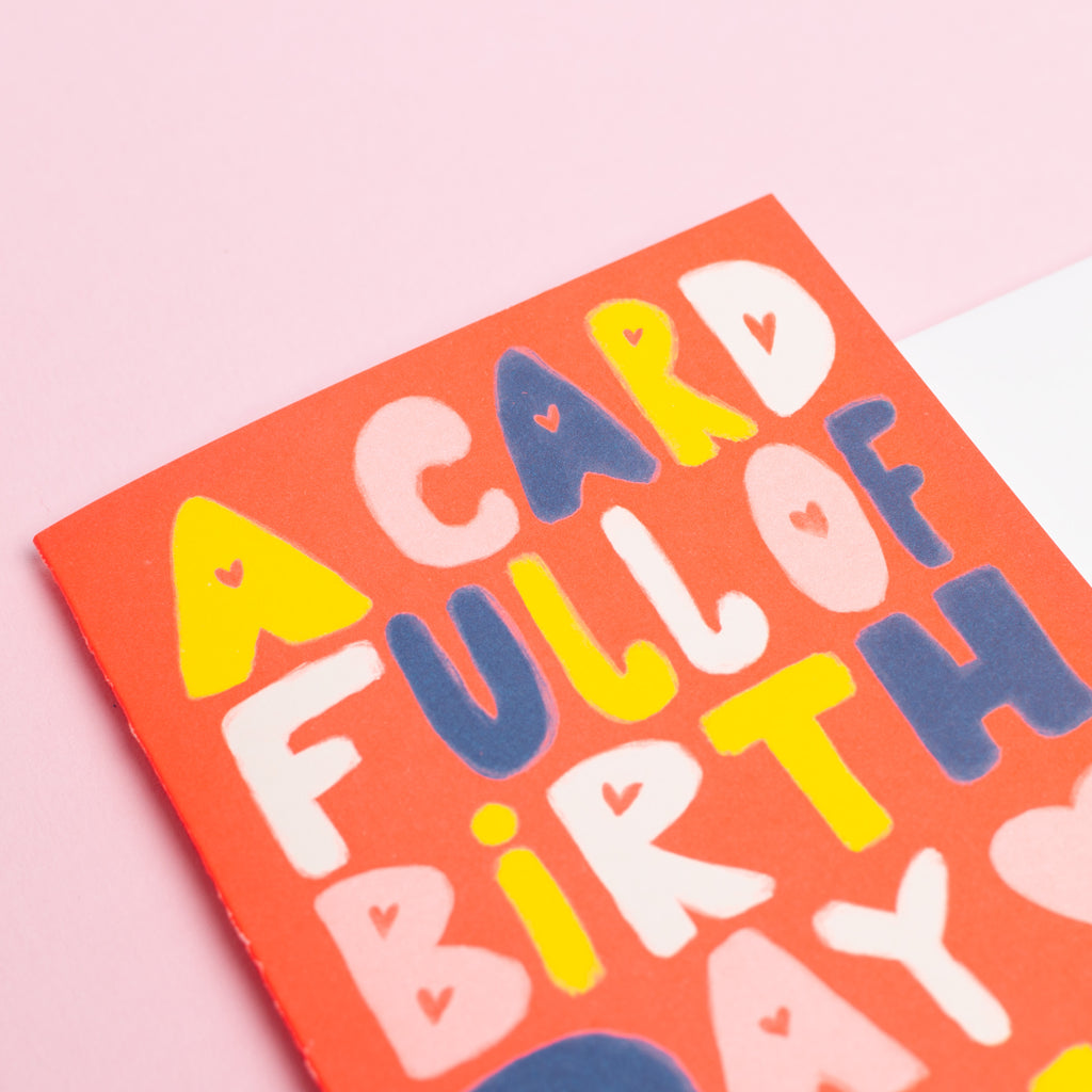 Edition SCHEE Grußkarte "A Card full of Birthday Love" | Din-A6 Karte mit Umschlag