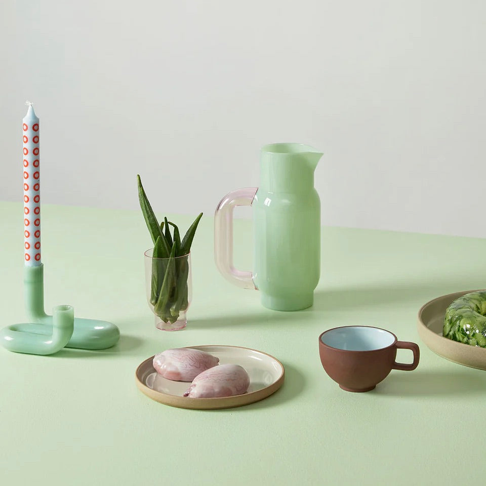 Studio About Pitcher „Milky Jade/Milky Rose“ | Zartes Borosilikatglas | Studio About