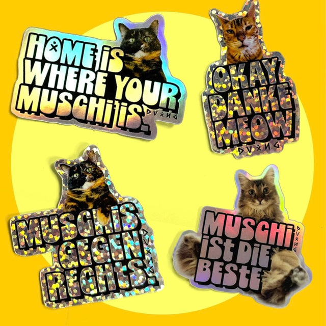 DVxING THINGS Sticker Set „Deluxe Muschi Bundle“ | Freche Katzen Sticker | DVxING THINGS