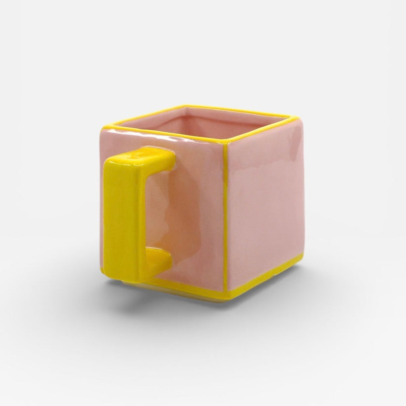 Table Machine Tasse “Tile” Pink & Yellow | Grafisches Design | Table Machine