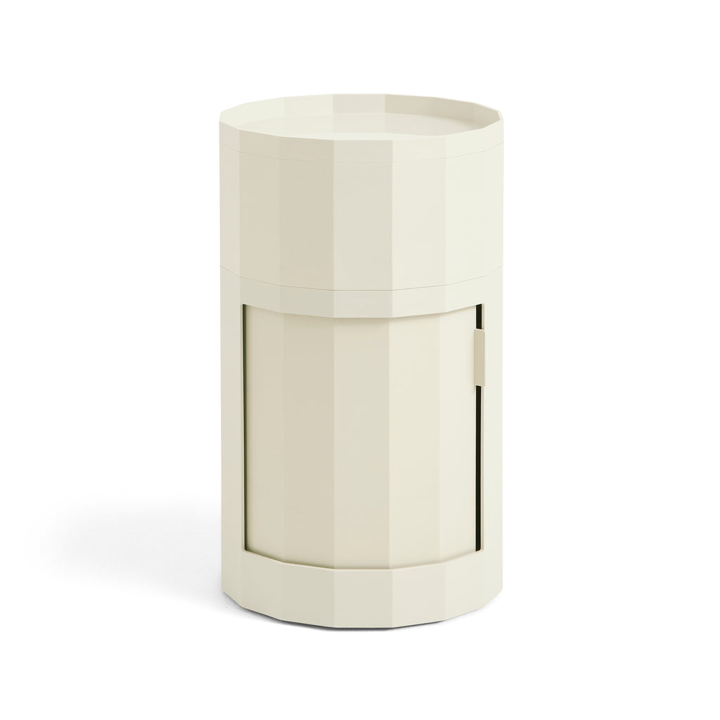 HAY Container „Facet Cabinet High Eggshell“ | Beistelltisch mit Struktur | HAY