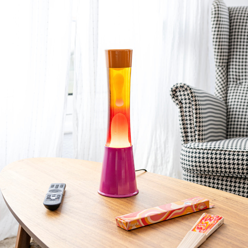 Fisura Lava Lampe Fisura "Tower" | Gradient Pink & Orange | Farbenfrohes Highlight