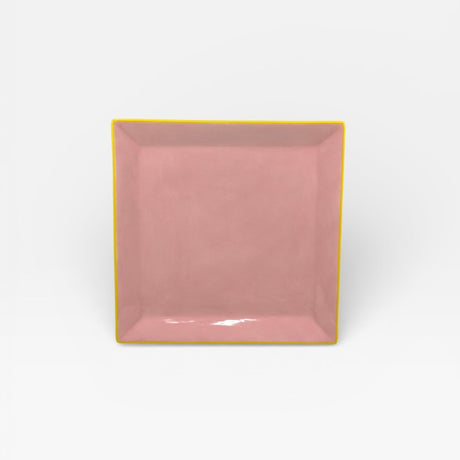 Table Machine Teller-Set “Tile” 4 Stk. Pink & Yellow | 4er-Set Designgeschirr | Table Machine