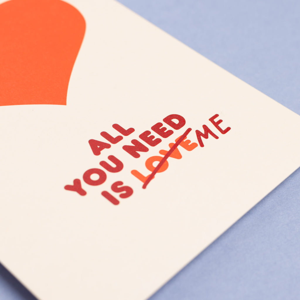 Edition SCHEE Postkarte Edition SCHEE "All you need is me" | Bunte DIN A6 Karte