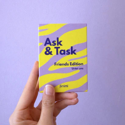 finimi Kartenset “Ask and Task Friends Edition” | Interaktives Fragespiel | finimi