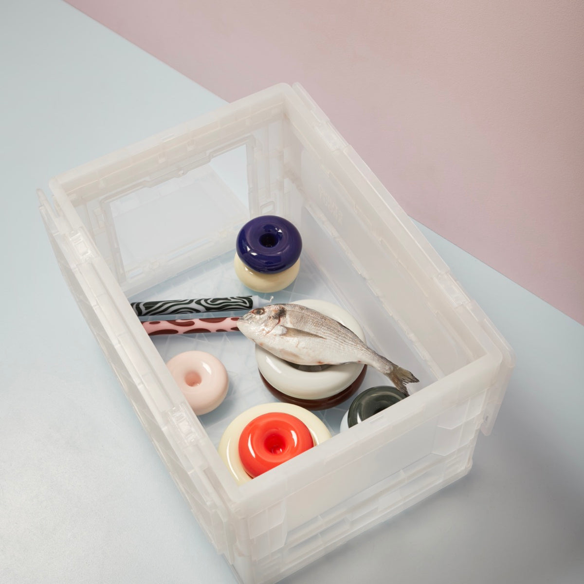 Studio About Aufbewahrungsbox “Small” Transparent | Stapelbare Box | Studio About