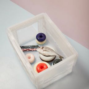 Studio About Aufbewahrungsbox “Small” Transparent | Stapelbare Box | Studio About