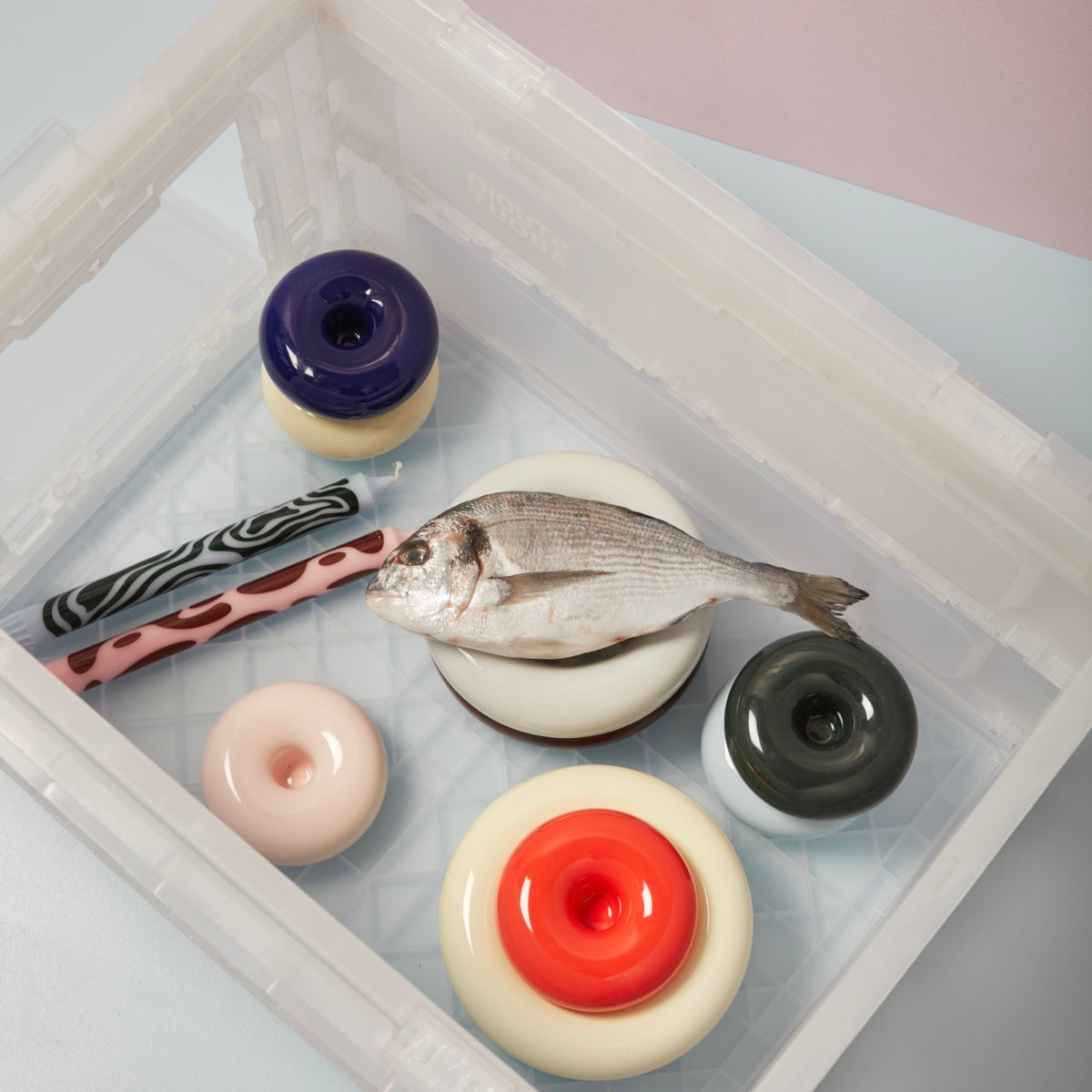Studio About Aufbewahrungsbox “Small” Transparent | Stapelbare Box | Studio About