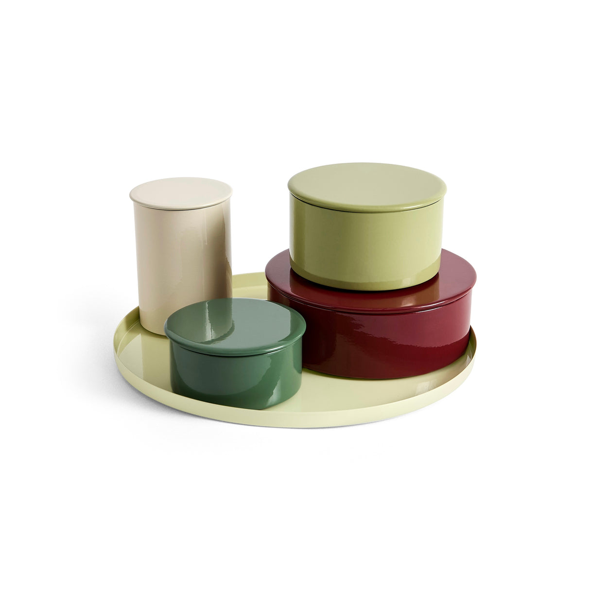 HAY Aufbewahrungsdose „Modular Round Container Medium“ | Lime Green | HAY
