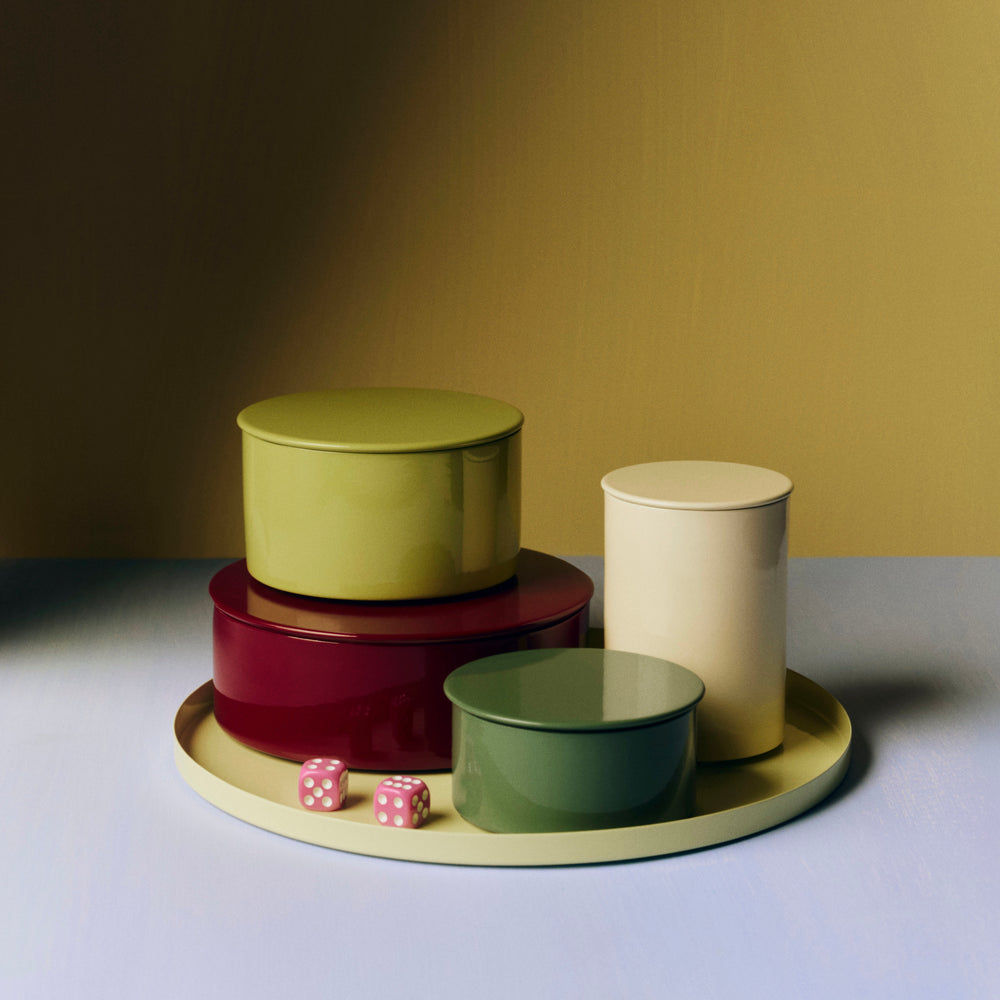HAY Aufbewahrungsdose „Modular Round Container Medium“ | Lime Green | HAY