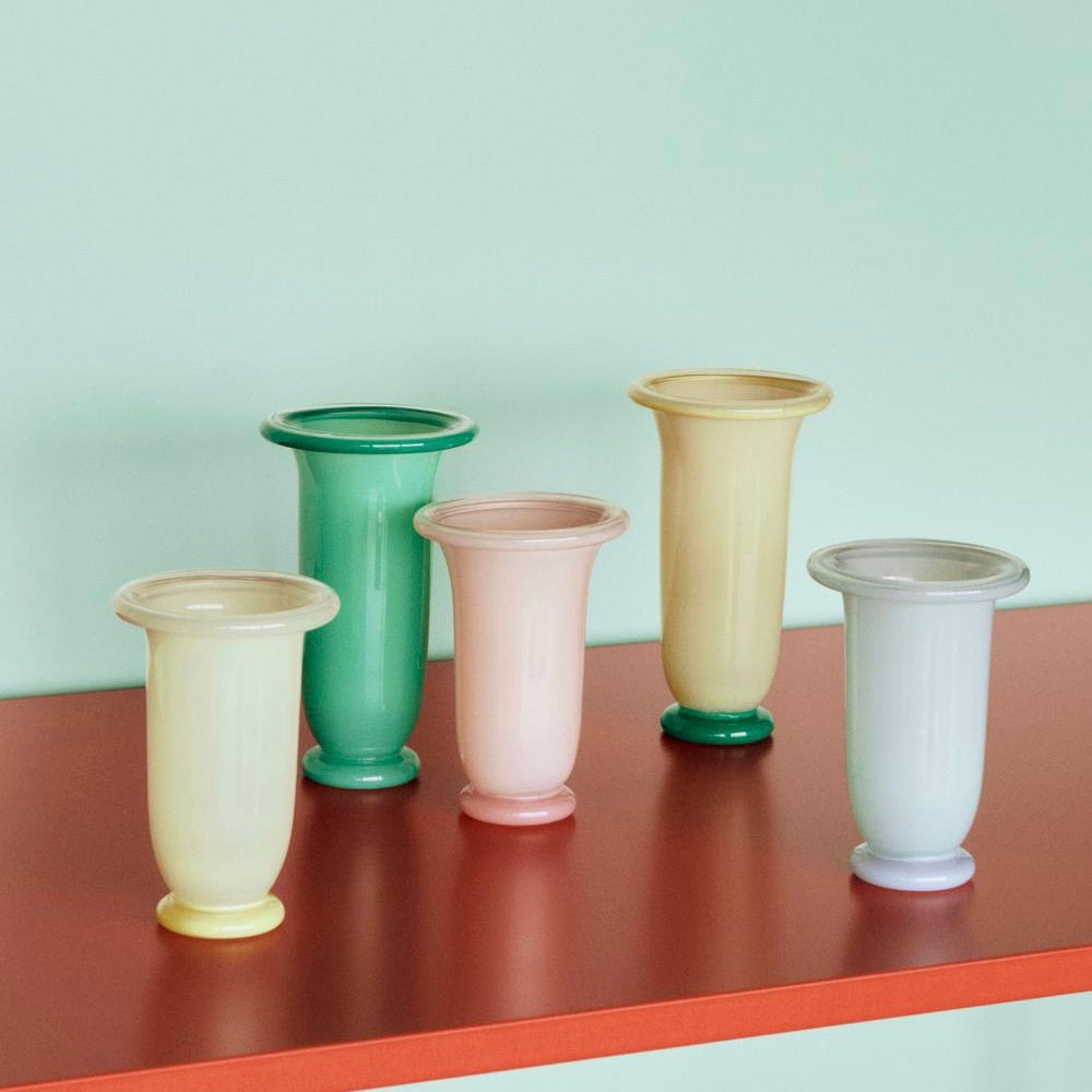 HAY Vase „Empire Medium Lime Yellow“ | Designstück mit Charakter | HAY