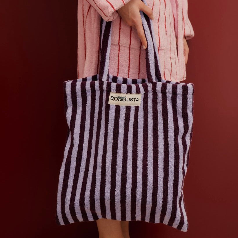 BONGUSTA Tasche „Naram Totebag Wine & Lavender Blue“ | Leicht & unkompliziert | Bongusta