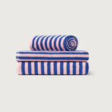 BONGUSTA Badelaken BONGUSTA “Naram Dazzling Blue & Rose” | 100x150 cm | Frische Farben