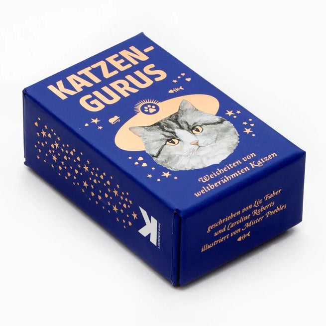 Laurence King Verlag Kartenset "Katzen-Gurus" Mini | Lustiges Spiel für Katzenliebhaber