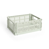 HAY Faltbox „Colour Crate Medium Mint“ | Praktisch in Pastellgrün | HAY