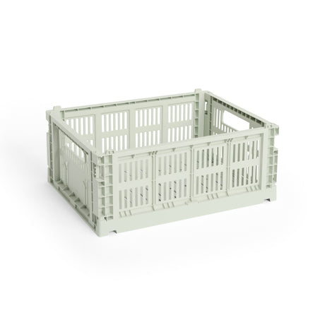HAY Faltbox „Colour Crate Medium Mint“ | Praktisch in Pastellgrün | HAY