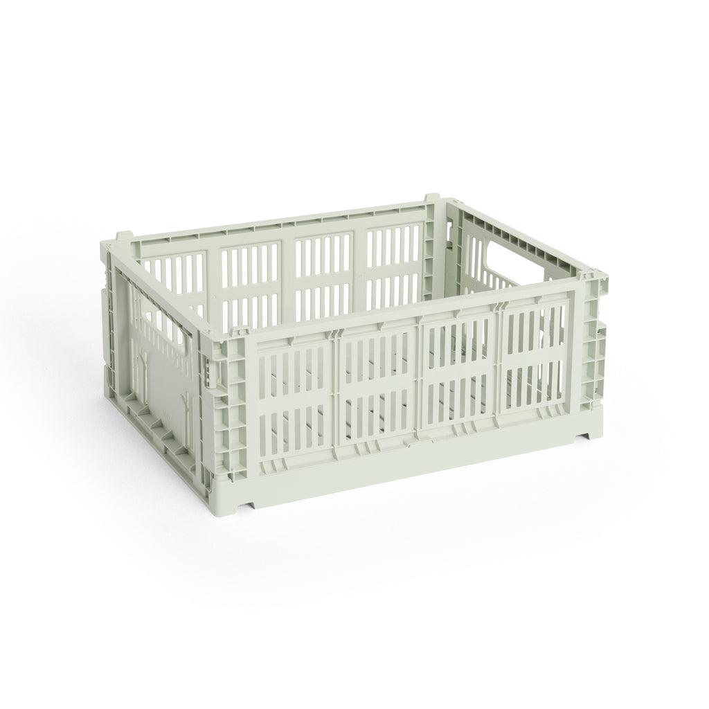 HAY Faltbox „Colour Crate Medium Mint“ | Praktisch in Pastellgrün | HAY