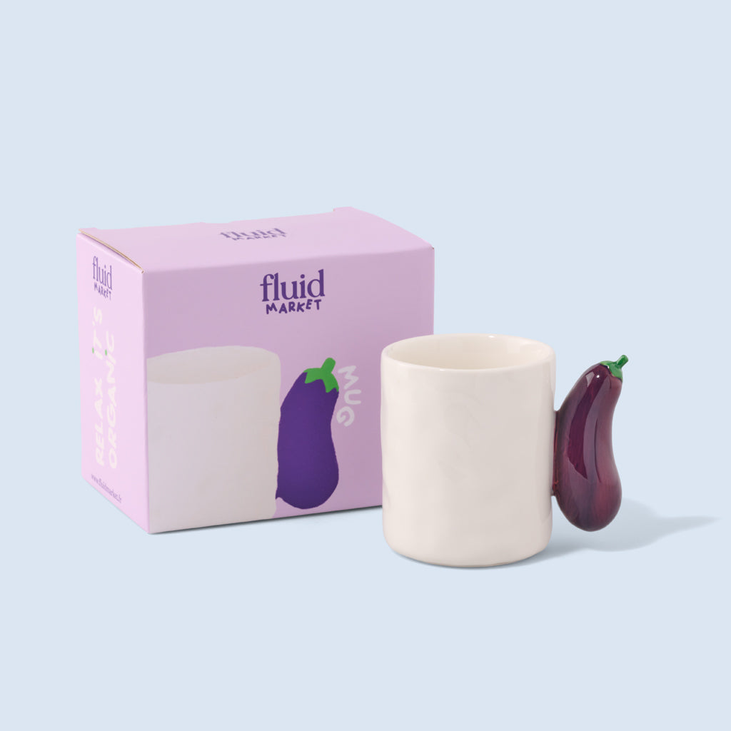 Fluid Market Tasse „Eggplant“ | Becher in Auberginenform | Fluid Market