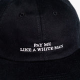 arrel Kappe “Pay Me Like a White Man” Schwarz/Weiß | Provokantes Statement | arrel