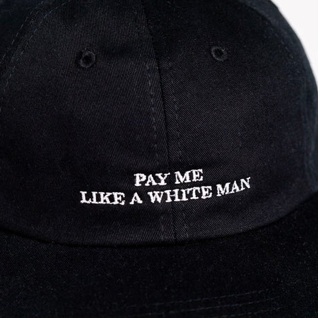 arrel Kappe “Pay Me Like a White Man” Schwarz/Weiß | Provokantes Statement | arrel
