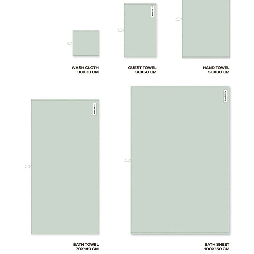 BONGUSTA Gästehandtuch „Naram Silver Sage 30×50 cm“ | Dezent & stilvoll | BONGUSTA