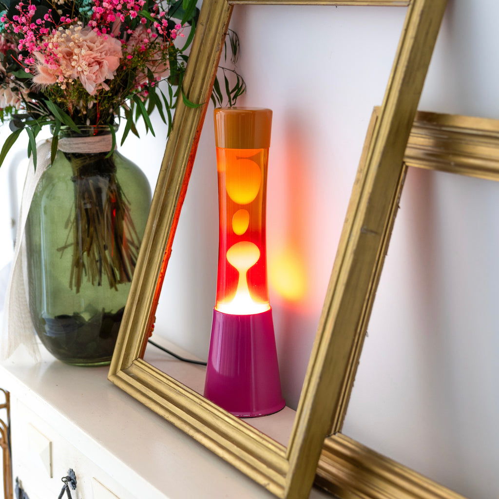 Fisura Lava Lampe Fisura "Tower" | Gradient Pink & Orange | Farbenfrohes Highlight