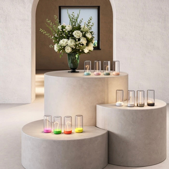 Sompex Tischleuchte “PULSE” | Dimmbar & frisch in Türkis | Sompex