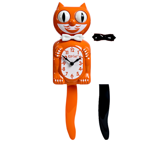 Kit-Cat Clock Wanduhr „Kit Cat Clock Orange Harvest“ | Vintage Style | Kit-Cat Clock