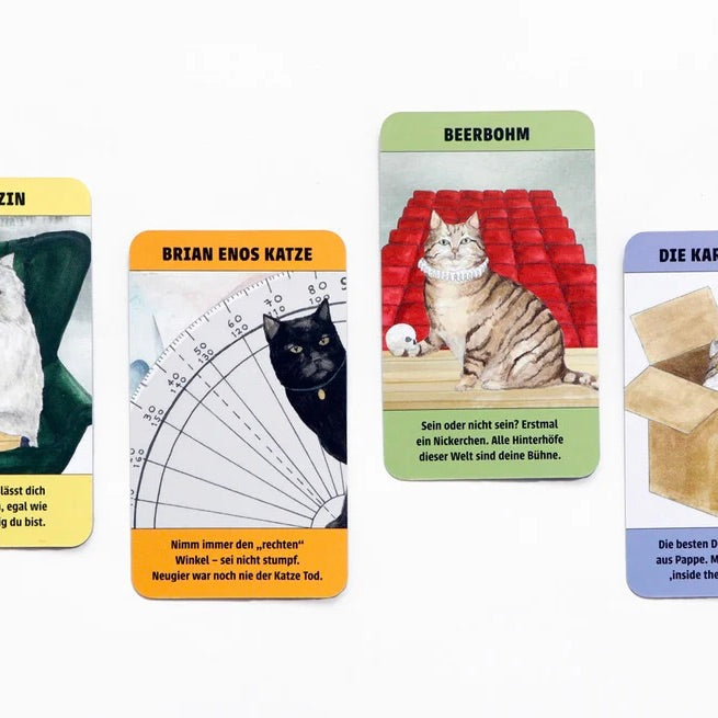 Laurence King Verlag Kartenset "Katzen-Gurus" Mini | Lustiges Spiel für Katzenliebhaber