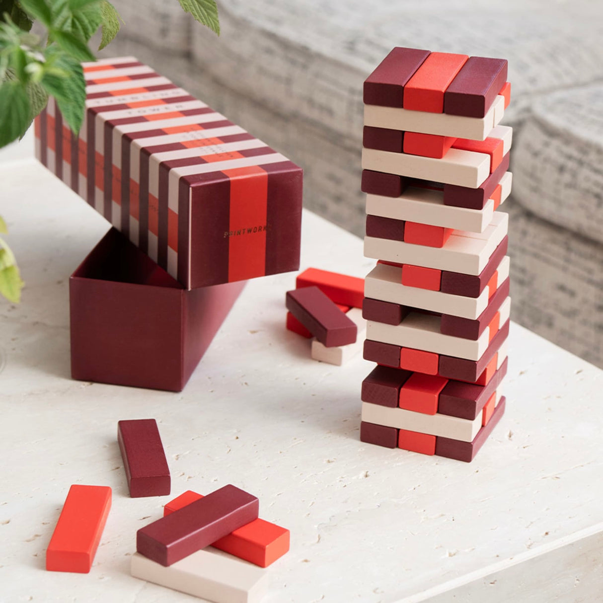 PRINTWORKS Spiel “Play Tumbling Towers” | Geschicklichkeitsspiel | PRINTWORKS