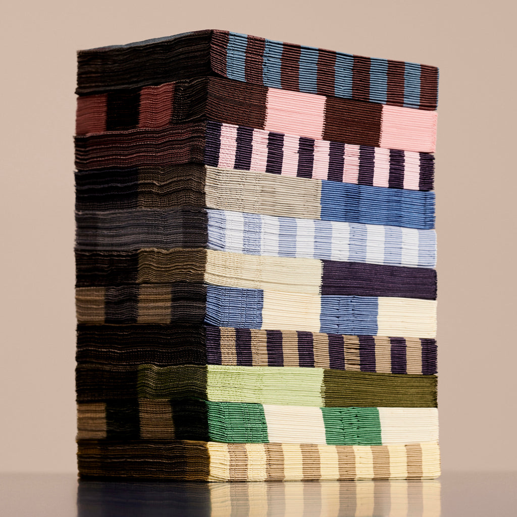 HAY Servietten „Cream & Sand Pillar Stripe“ | Set mit 20 Stück | HAY