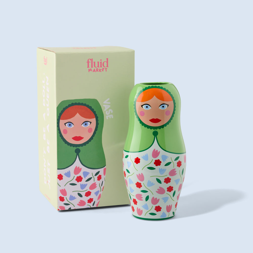 Fluid Market Vase „Doll Flower“ | Figurative Vase mit Blumendetails | Fluid Market