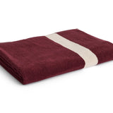 HAY Badelaken „Stripe Burgundy“ 100x150cm | Modernes Bad | HAY