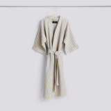 HAY Bademantel „Waffle Bathrobe Stripe Dusty Blue“ | Soft Comfort | HAY