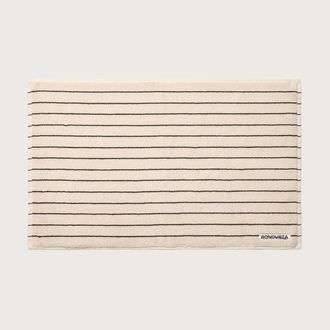BONGUSTA Badematte BONGUSTA “Creme & Ink” | 50x80cm Baumwolle | Weich & Stilvoll