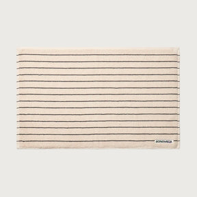 BONGUSTA Badematte BONGUSTA “Creme & Ink” | 50x80cm Baumwolle | Weich & Stilvoll