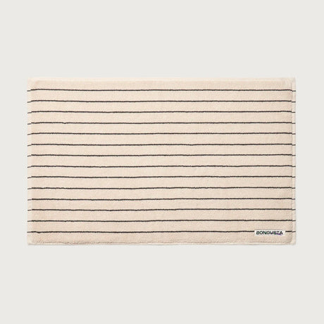 BONGUSTA Badematte BONGUSTA “Creme & Ink” | 50x80cm Baumwolle | Weich & Stilvoll