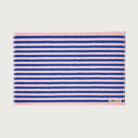 BONGUSTA Badematte BONGUSTA “Dazzling Blue & Rose” | 50x80cm Baumwolle | Funktional & Dekorativ