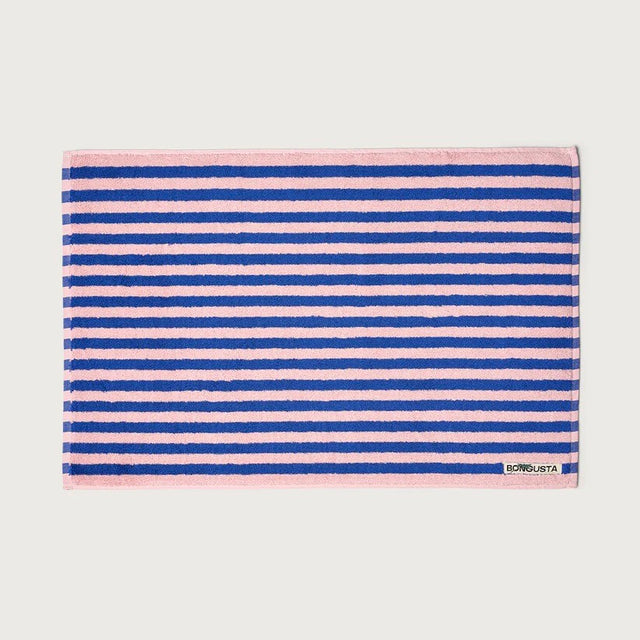 BONGUSTA Badematte BONGUSTA “Dazzling Blue & Rose” | 50x80cm Baumwolle | Funktional & Dekorativ