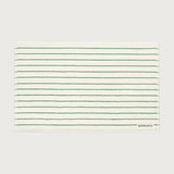 BONGUSTA Badematte BONGUSTA “Pure White & Grass” | 50x80cm Baumwolle | Zeitlos & Frisch