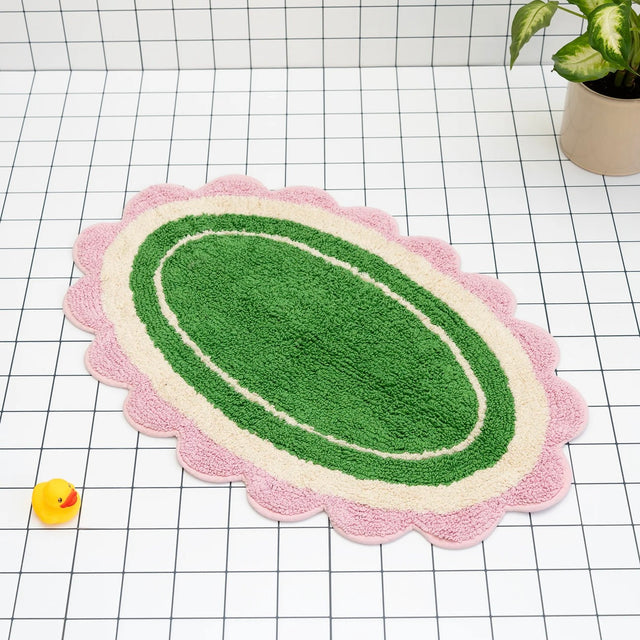 Tarta Gelatina Badematte “Carmen” Green | Weiche Baumwollmatte | Tarta Gelatina
