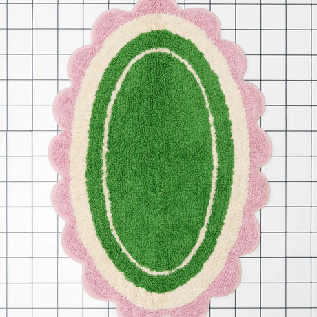 Tarta Gelatina Badematte “Carmen” Green | Weiche Baumwollmatte | Tarta Gelatina