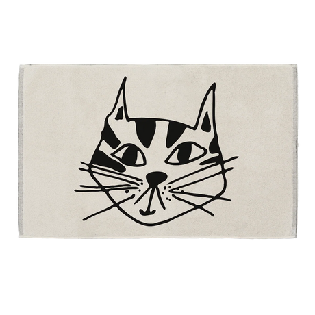helen b Badematte „Kitty“ | Schwarz-Weiß & mit Katze | helen b