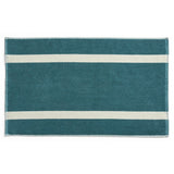 HAY Badematte „Stripe Petrol Blue“ 50x80cm | Weiche Baumwolle | HAY