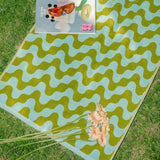 Tarta Gelatina Badetuch “Algen” 70 × 140 cm | Weiche Bio-Baumwolle | Tarta Gelatina