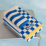 Tarta Gelatina Badetuch “Clubhouse Blau” 70 × 140 cm | Weiche Bio-Baumwolle | Tarta Gelatina