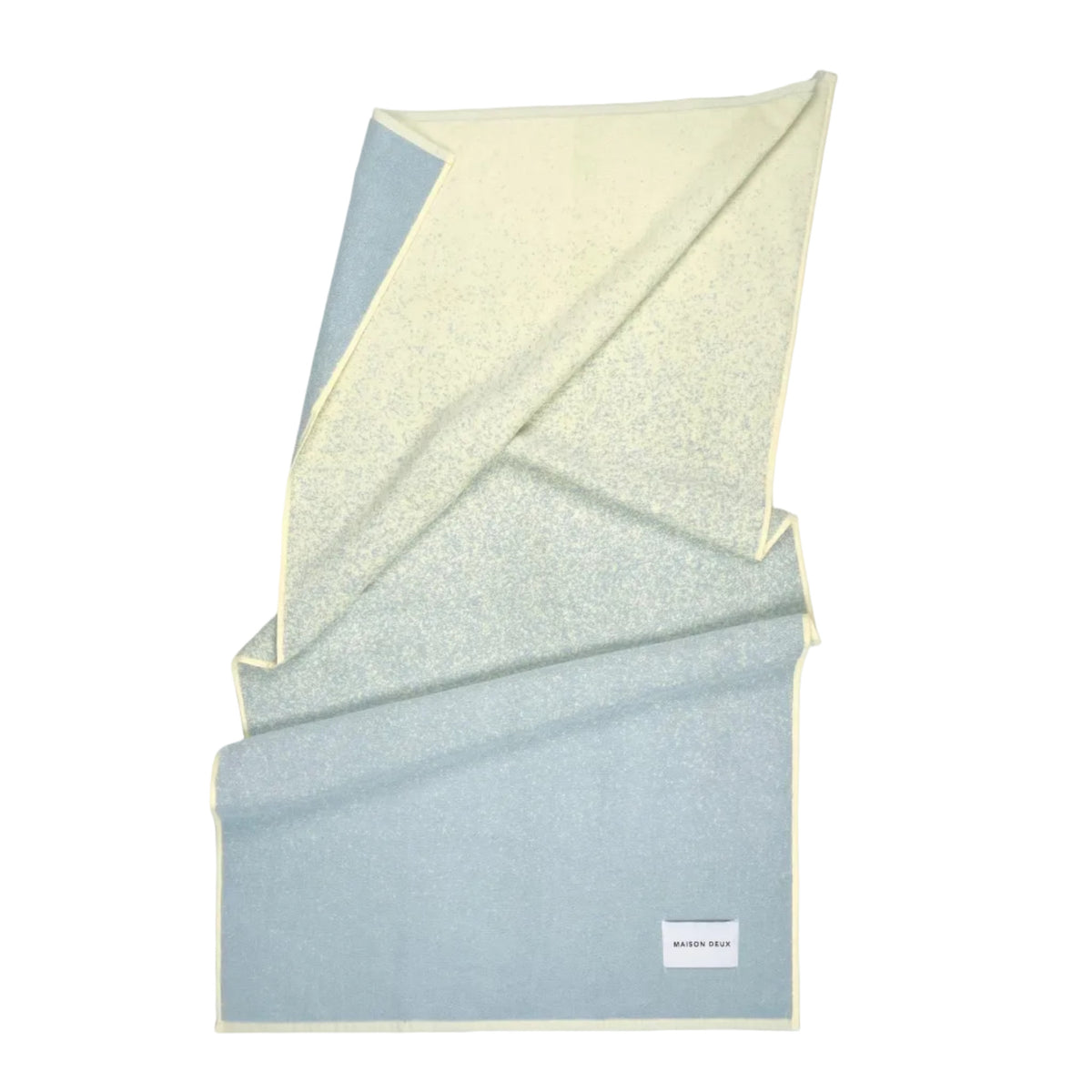 Badetuch “Gradient Blau Buttergelb” 70x140 cm | Maison Deux