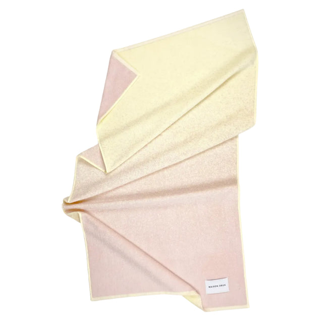 Badetuch “Gradient Buttergelb Rosa” 70x140 cm | Maison Deux