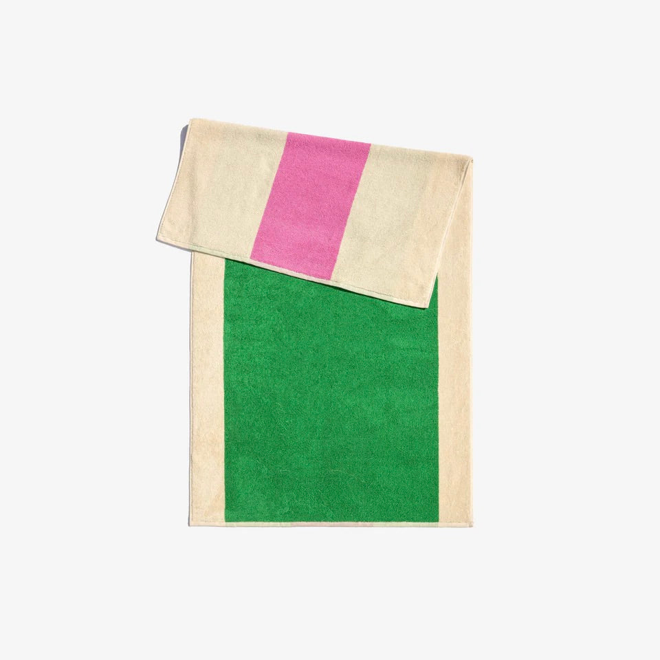 SUITE702 Badetuch „Pink-Green“ (70x140cm) | SUITE702 | Trendiges Badetuch für dein Bad