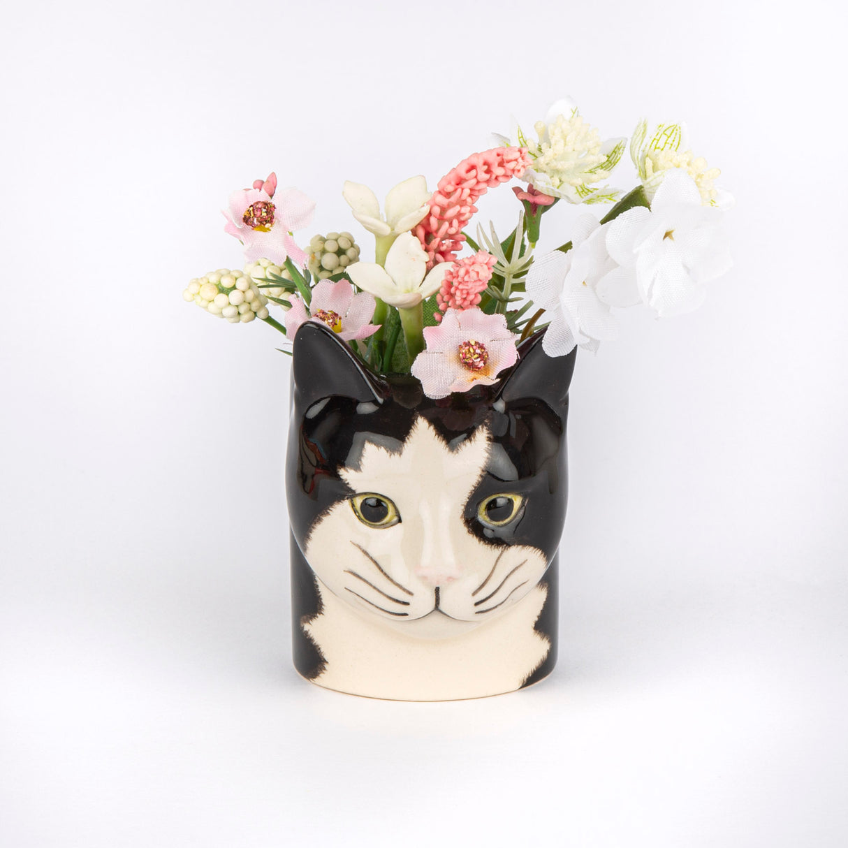 Quail Ceramics Übertopf „Flower Pot Mini Barney (Cat)“ | Katze als Übertopf | Quail Ceramics